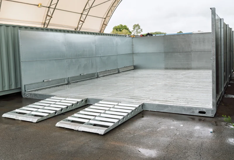 A Russ modular wash bay with access ramps.